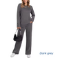 🔥LAST DAY SALE — 60% OFF! 👍✨Women's 2026 UK Casual Crew Neck Top & Drawstring Pants Set
