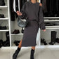💃HOT SALE 60% OFF🍂🌟Chic & Cozy! Women's Sweatshirt + Sleeveless Dress 2-Piece Set