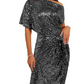 💃Last Day Sales 60% OFF🎉Sparkly One-Shoulder Ruched Dress