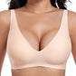 🔥2026 HOT SALE 60% Off💕 Jelly Wireless Womens Comfortable Wireless Bras Push Up Bralettes Seamless Tshirts Bras Deep V Everyday Bras