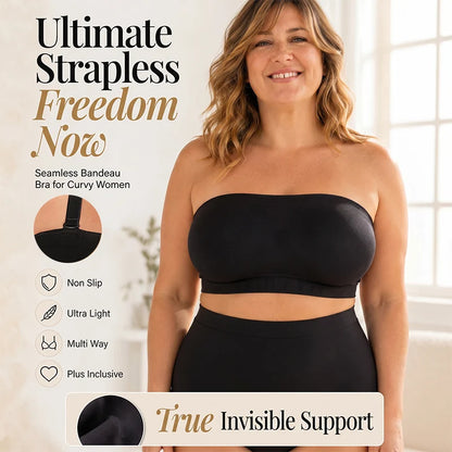 ⏳LAST DAY SALE ONLY ￡10.99!!👍✨Convertible Strapless Bandeau Bra with Wireless Comfort, Anti-Slip Grip & Removable Straps Fit Outfits👙🇬🇧