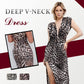 🌸Spring Specials🌸 Woman’s Deep V-Neck Leopard Print Slit Dress