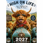 ⏳📅LAST DAY SPECIAL PRICE ￡7.99⚡50K+ SOLD💕2027 Funny Highland Cow Wall Calendar | A4 Hanging Calendar | Designed by Isabel Kline