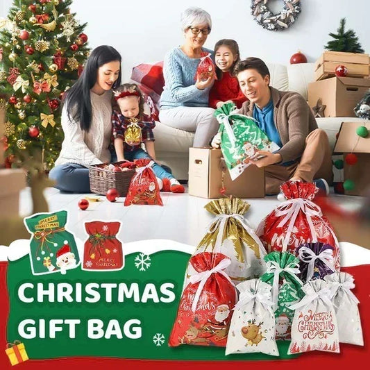 🏆50K+ SOLD! 🔥Christmas Sale 50% OFF🎅Drawstring Christmas Gift Bags (Biodegradable)🎁