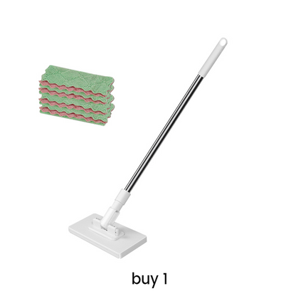 🔥54% OFF!! ✨🧹🏆#1 Best Seller ⏰💕🌟Flat Mop with Stainless Steel Handle, Come with Reusable Washable Mop Cloths