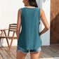 🔥Hot Sale 50% OFF💥Womens Tank Tops Sleeveless EyeletEmbroidery Scoop Neck Loose Fit Casual SummerFlowy