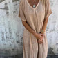 🔥Hot SALE 50% OFF🔥Women's Loose V-neck cotton linen dress
