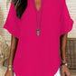 🌸Summer Hot Sale 70% OFF👕Fashion Loose Solid Color Short Sleeve Top