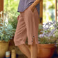 🏆Last Day Promotion：ONLY ￡10.99!!✨⏰Women's Casual Solid Color Pocket Capri Pants