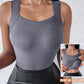 🏆🌟Last Day Special Price ￡6.99!!🎀Women's U Neck Shapewear Built-in Bra Tank High Strechy Sleeveless Slim Fit Tops Camisole