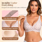 💥 Sale 50% Off💕 2026 NEW Jelly Wireless Womens Comfortable Wireless Bras Push Up Bralettes Seamless Tshirts Bras Deep V Everyday Bras