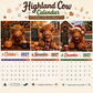 ⏳📅LAST DAY SPECIAL PRICE ￡7.99⚡50K+ SOLD💕2027 Funny Highland Cow Wall Calendar | A4 Hanging Calendar | Designed by Isabel Kline