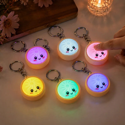 🔥 LAST DAY 60% OFF🔥  Cute Dumpling Pressable Fidget Keychain - touch sensing light