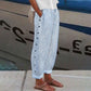 🌷🩵Spring Limited Sale 50% OFF🩵🌷Comfy Blue Striped Side Pocket Pants