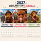 ⏳📅LAST DAY SPECIAL PRICE ￡7.99⚡50K+ SOLD💕2027 Funny Highland Cow Wall Calendar | A4 Hanging Calendar | Designed by Isabel Kline