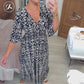 ❤️‍🔥2026 Summer Sale 49% OFF🌷Bohemian Casual Print V-neck Waist Wrap Long Dress