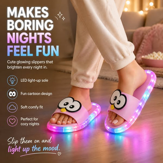 ⏰ LAST CHANCE! 65% OFF🔥Penguin Glow Slippers 🐧✨  Flashing LED Soles • Cosy & Fun for All Ages • Perfect for Gifting! 🎁