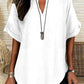 🌸Summer Hot Sale 70% OFF👕Fashion Loose Solid Color Short Sleeve Top
