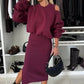 💃HOT SALE 60% OFF🍂🌟Chic & Cozy! Women's Sweatshirt + Sleeveless Dress 2-Piece Set