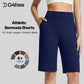 ⏰2026 Summer Hot Sale 49% OFF🔥Women's Bermuda Shorts with Pockets -👍Knee Length Athletic Casual Long Shorts