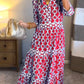 🎉Spring Specials Sale 50% OFF🌸💐Women’s Geometric Print V-Neck Maxi Dress