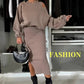 💃HOT SALE 60% OFF🍂🌟Chic & Cozy! Women's Sweatshirt + Sleeveless Dress 2-Piece Set