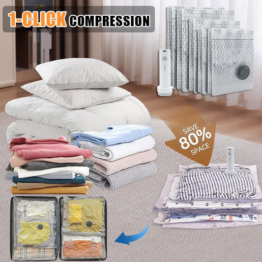 ⏳Limited-time 50% off⏰✨X7 Cordless Travel Vacuum Bag | Space Saving Home Storage for Clothes & Bedding🔥