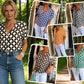 💖Last Day Sale 60% OFF💖🎁Short-Sleeved V-Neck Printed Casual Top