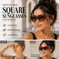 🔥Last Day Buy 1 Get 1 Free! - JUST ￡4.4/PC🎁⏰Creative Comb Frame Square Sunglasses☀️– Light Luxury, UV Protection, Oversized Frame, Versatile & Streetwear Stylish! 🕶️