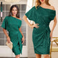 💃Last Day Sales 60% OFF🎉Sparkly One-Shoulder Ruched Dress