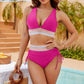 🩱Summer Sale 49% OFF👙High Waisted Tummy Control Color Block Bikini Sets