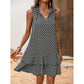 🔥Limited Offer 50% OFF!💃 Women’s Geometric Print Bow Dress – Stylish, Elegant & Effortlessly Chic ✨👗