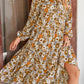 🌸Spring Specials💐 Women's Long Sleeve V Neck Bohemian Midi Dress