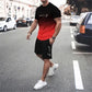 🏆Summer Cool Deal: ONLY ￡13.99!!😎Men's Gradient Color T-Shirt & Shorts Set