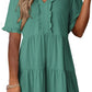 🔥2026 Summer Hot Sale 49% OFF🌈Women's V Neck Ruffle Casual A-Line Flowy Swing Shift Dress