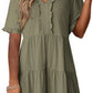 🔥2026 Summer Hot Sale 49% OFF🌈Women's V Neck Ruffle Casual A-Line Flowy Swing Shift Dress