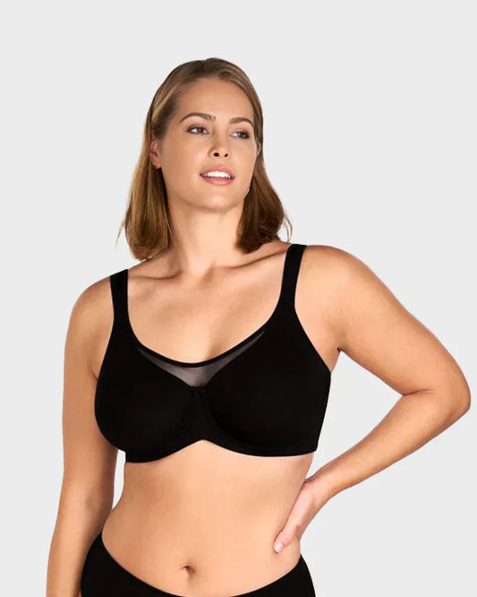 🏆 Last Day Special Price £8.99💐Women's Elegant Sheer Full Coverage Plus Size Bra