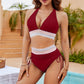 🩱Summer Sale 49% OFF👙High Waisted Tummy Control Color Block Bikini Sets