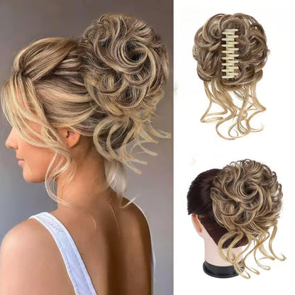 🥳2026 HOT SALE🥳💞50K+ SOLD!🕊️💕 50% OFF! Top Knot Bun Hairpiece – Blends with your hair, heat style friendly. Creates instant fullness. A must‑have for effortless updos. 👑🌀