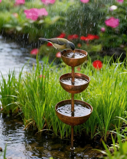 🐦Final Hours Flash Sale ￡10.99!!⚡ 🌧️Met Rain Catcher - Plant Supportal Garden Ornament