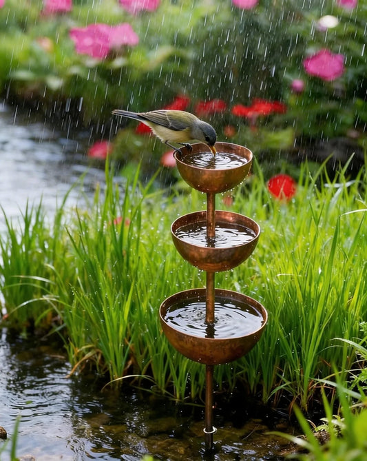 🐦Final Hours Flash Sale ￡10.99!!⚡ 🌧️Met Rain Catcher - Plant Supportal Garden Ornament