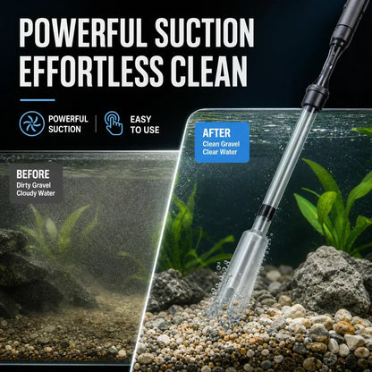 ⏳🐠LIMITED-TIME 50% OFF: Only £10.99!!🐟Electric Aquarium Gravel Cleaner | Electric Fish Tank Siphon Vacuum for Quick Water Change & Sand Cleaning✨