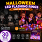 🔥🎃Spooky Season Hot Sale 50% OFF‼️✨LED Light Halloween Glowing Ring 💍| Flashing Light‑Up Party Favor for Halloween Night👻