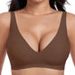 💥 Sale 50% Off💕 2026 NEW Jelly Wireless Womens Comfortable Wireless Bras Push Up Bralettes Seamless Tshirts Bras Deep V Everyday Bras