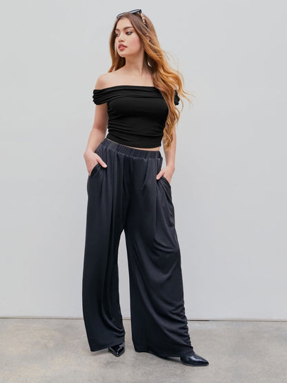 🎉Hot Promotion 50% OFF🛍️High Elastic Casual Flowy Wide Leg Pants