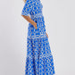 🎉Spring Specials Sale 50% OFF🌸💐Women’s Geometric Print V-Neck Maxi Dress