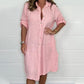 💥2026 Hot Sale 50% OFF🤩Women's Cotton and Linen Button Shirt Dress