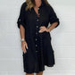 💥2026 Hot Sale 50% OFF🤩Women's Cotton and Linen Button Shirt Dress