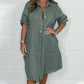 💥2026 Hot Sale 50% OFF🤩Women's Cotton and Linen Button Shirt Dress