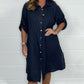 💥2026 Hot Sale 50% OFF🤩Women's Cotton and Linen Button Shirt Dress